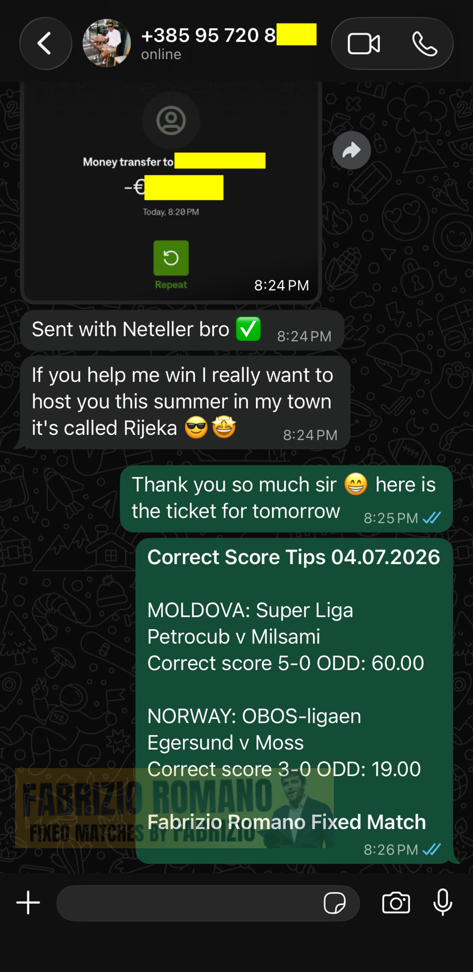 exact score fixed matches 04.07.2026