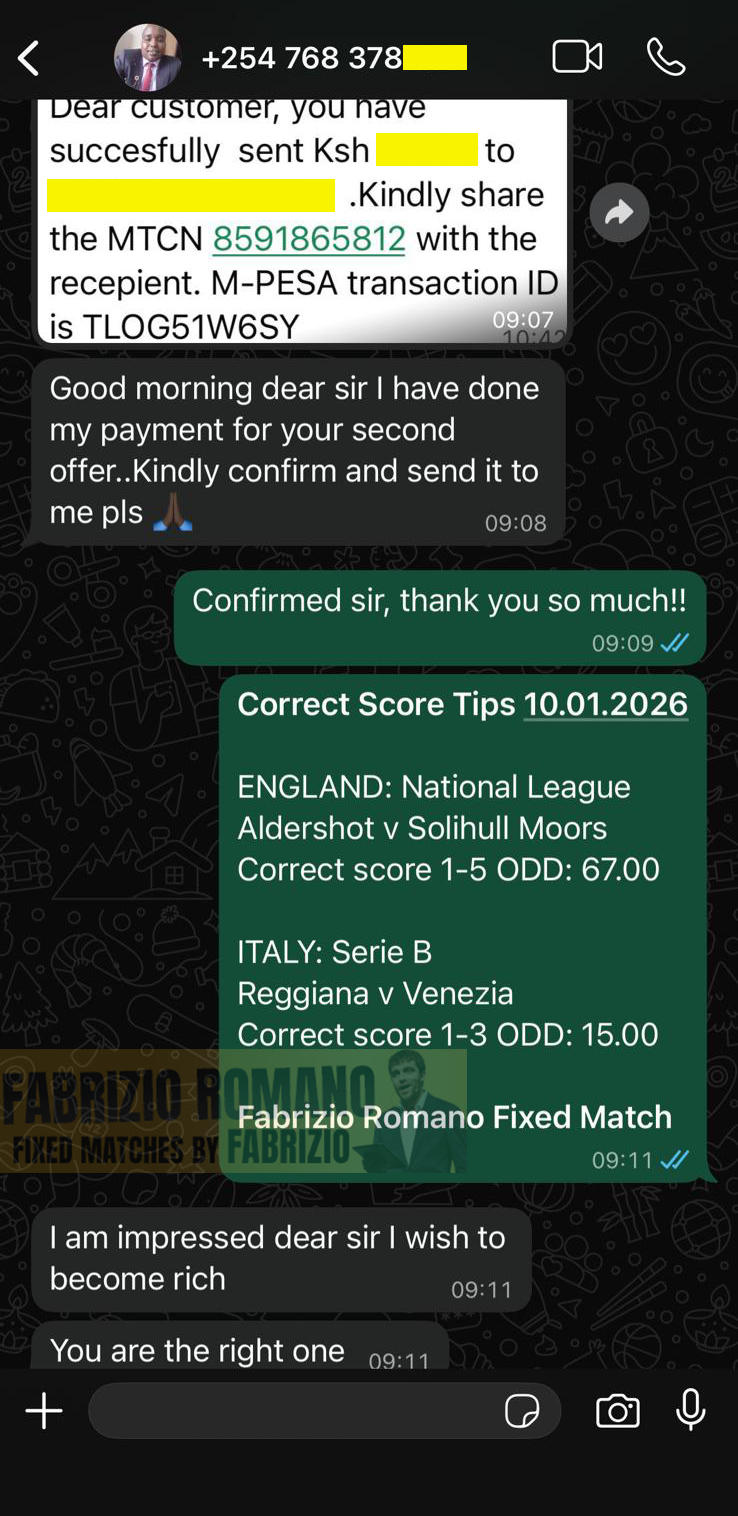 correct score fixed matches ticket 10.01.2026