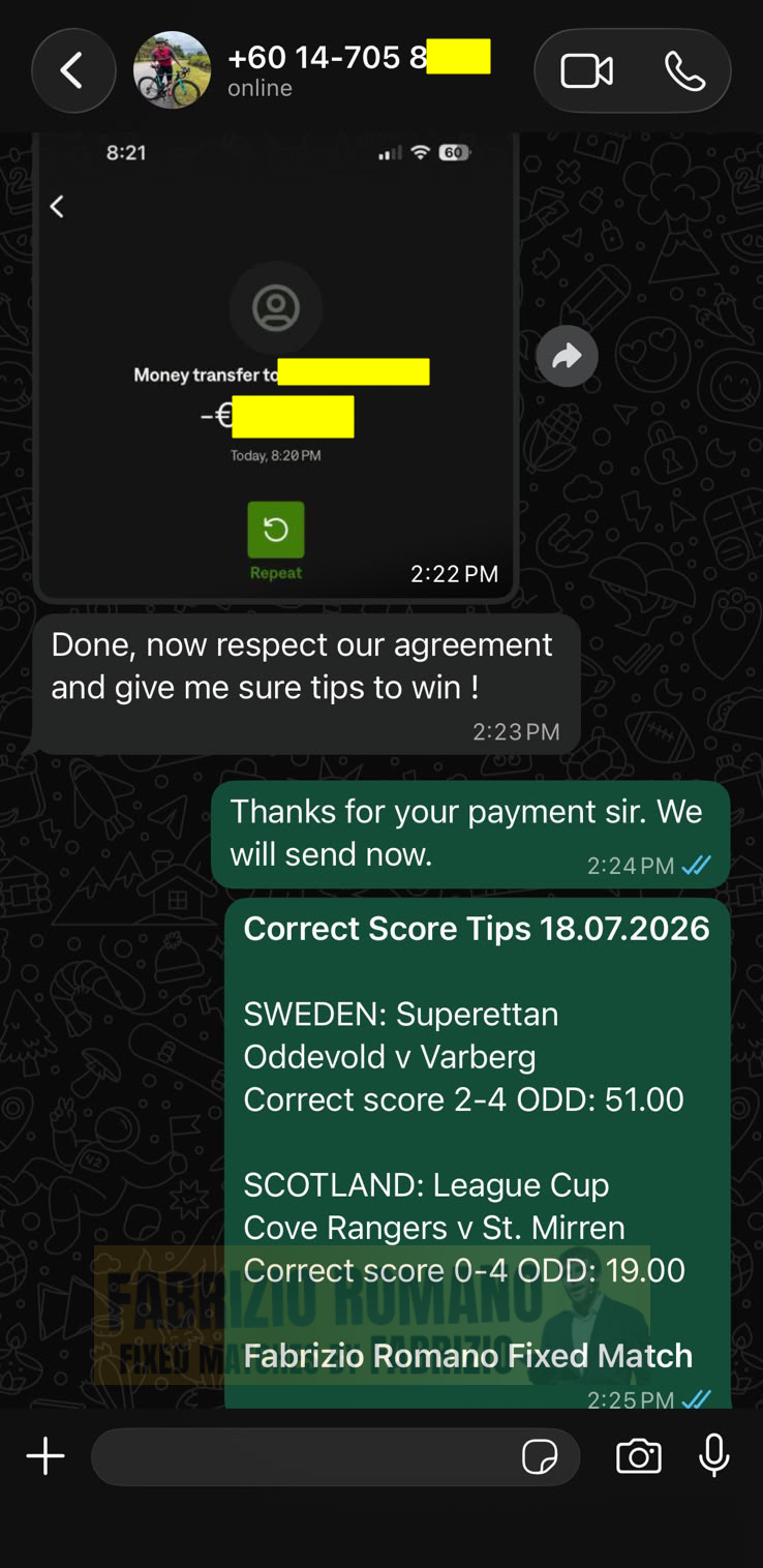 exact score fixed matches 18.07.2026
