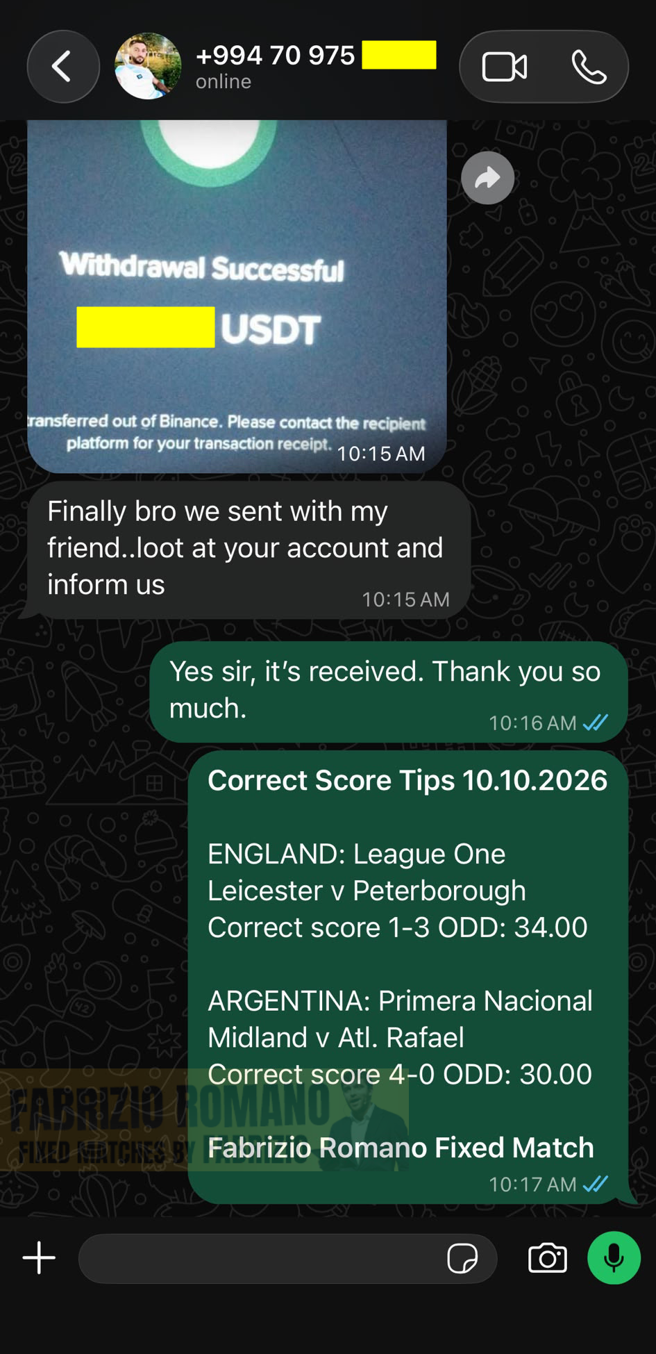 exact score fixed matches 10.10.2026