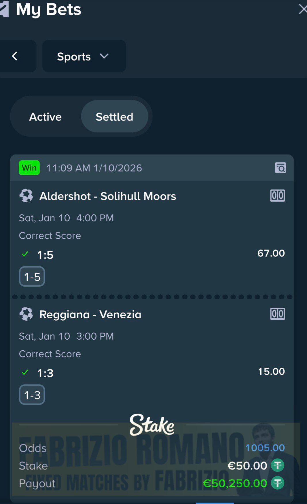 exact score fixed matches 10.01.2026